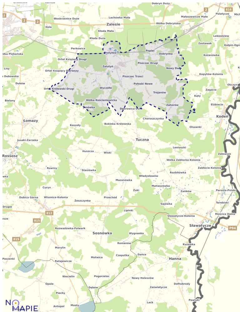 Informacje o terenie w Geoportalu gminy Piszczac Mapa Geoportal Piszczac